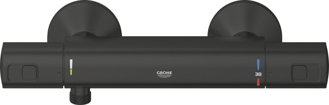 Grohe Duscharmatur mit Thermostat Precision Start schwarz matt von Grohe