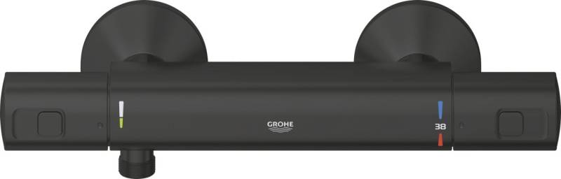 Grohe Duscharmatur mit Thermostat Precision Start schwarz matt von Grohe