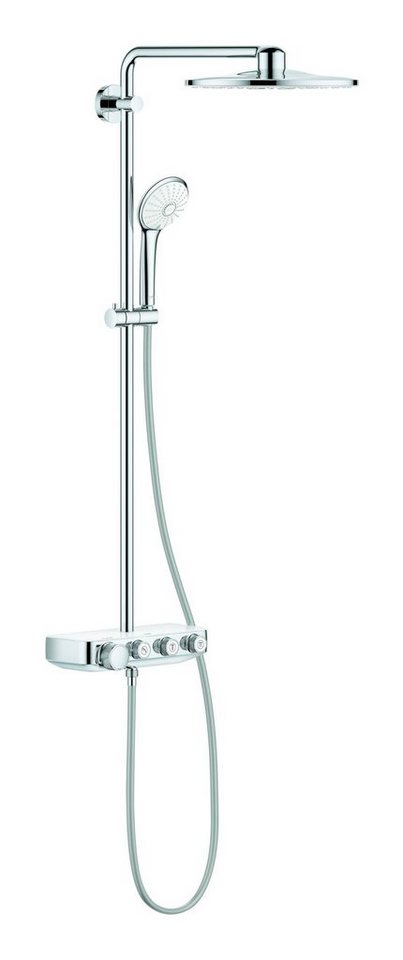 Grohe Duschsystem Euphoria Smartcontrol Duo, Höhe 110.4 cm, 310 mit Thermostatbatterie - Moon White / Chrom von Grohe