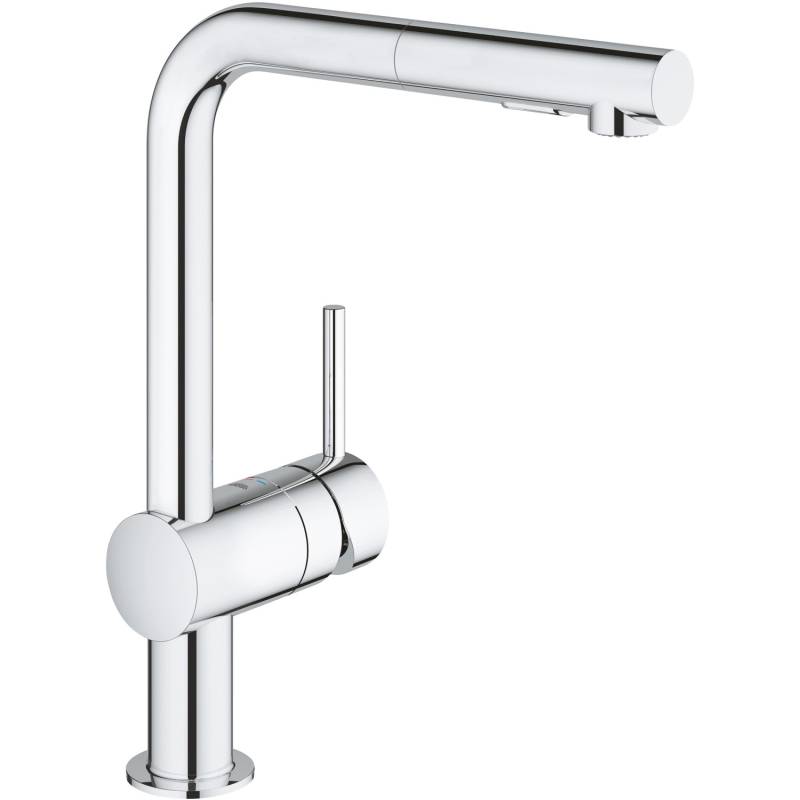 Grohe Einhand-Spültischbatterie Minta Chrom herausziehbarer SpülDusch von Grohe