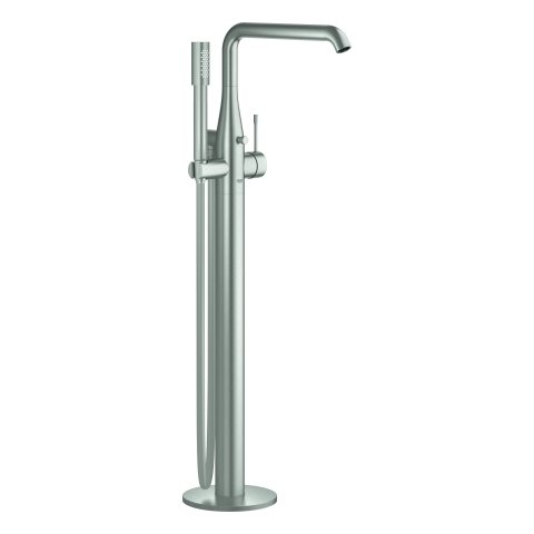 Grohe Essence Einhand-Wannenbatterie Bodenmontage DN 15, Bodenmontage, Ausladung 277mm, Farbe: Supersteel von Grohe