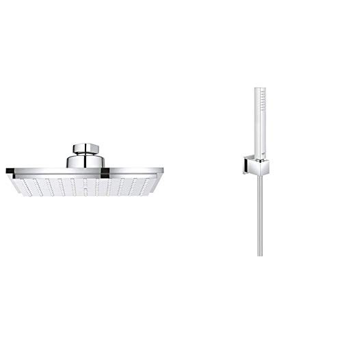 Grohe Euphoria Cube 152 Brausen und Duschsysteme Kopfbrause, chrom, 27705000 & Euphoria Cube Brausen- und Duschsysteme Handbrause (mit Wandhalter, 1 Strahlart, mit Durchflusskonstanthalter) 27703000 von Grohe