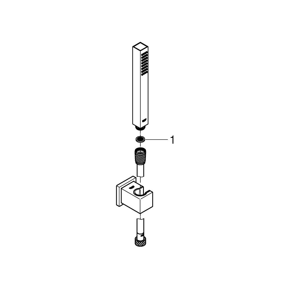 Grohe Euphoria Cube Stick Wandhalterset 1 Strahlart chrom 27703000 27703000 von Grohe