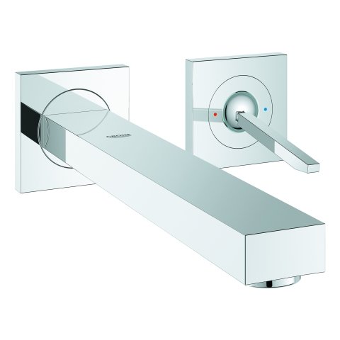 Grohe Eurocube Joy 2-Loch-Waschtischbatterie, Wandmontage, Ausladung 231mm von Grohe