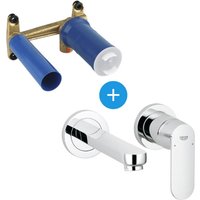 Eurosmart Cosmopolitan Set Unterputz-Waschtischmischer Wandmontage Chrom Größe s + Unterputzkörper (19381000-SET) - Grohe von Grohe