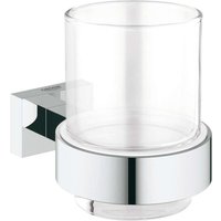 Essentials Cube - Zahnbürstenbecher mit Halter, verchromt 40755001 - Grohe von Grohe