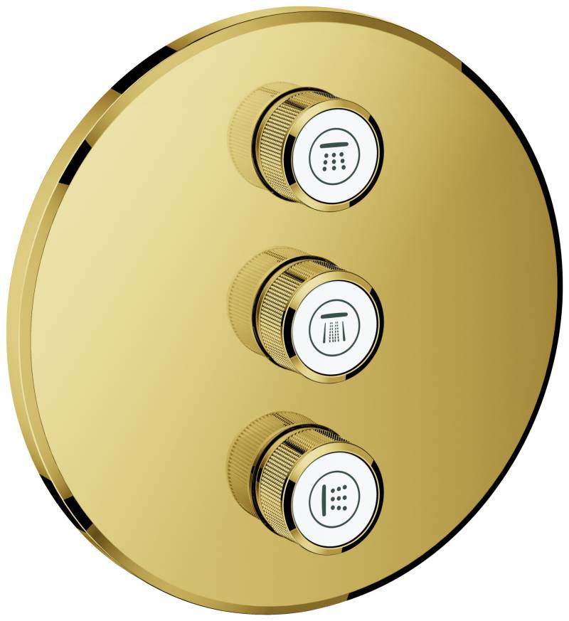 Grohe Grohtherm SmartControl 3-fach Unterputzventil, Wandrosette rund, 29122GL0 von Grohe