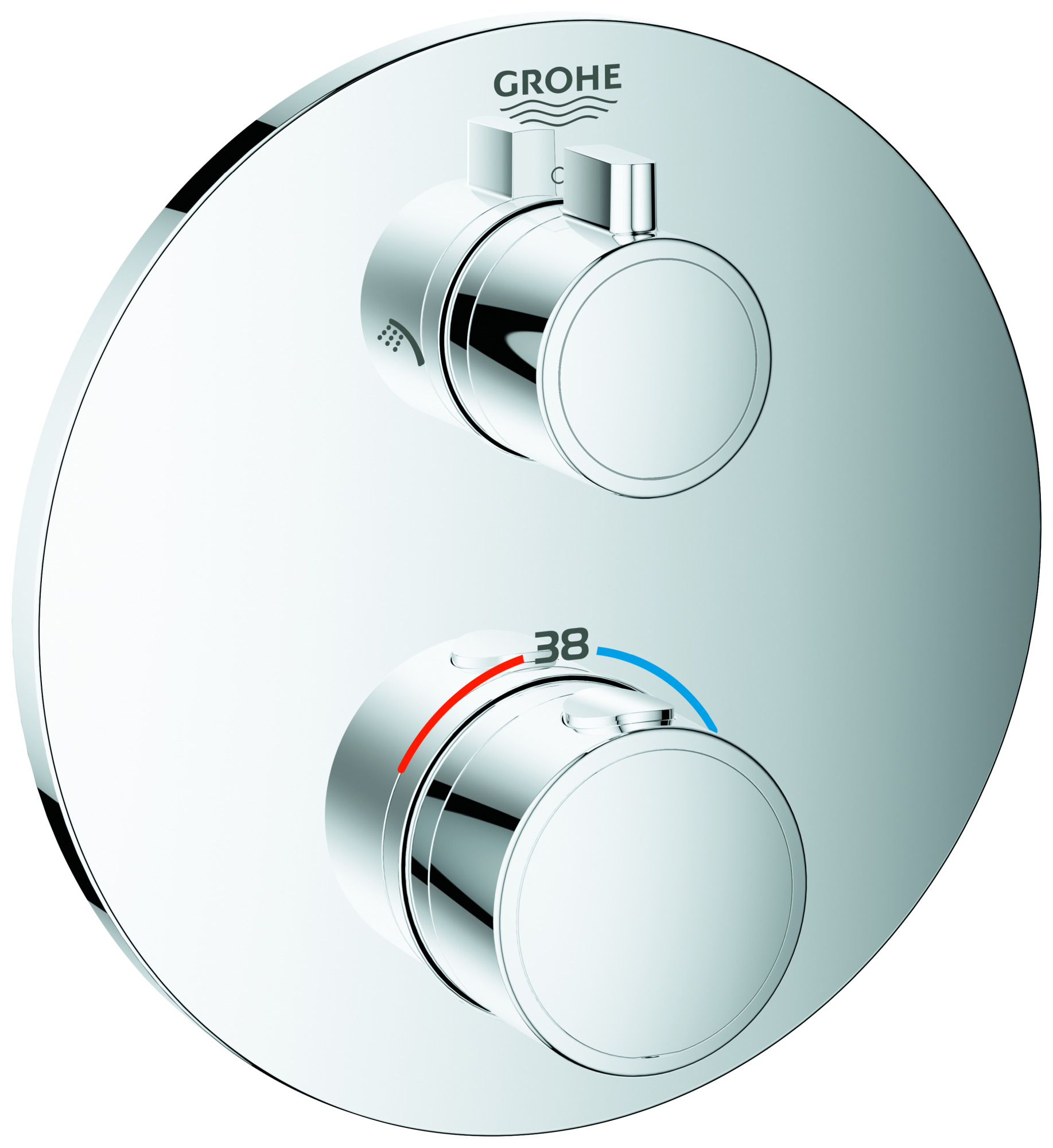 Grohe Grohtherm Thermostat-Brausebatterie für Rapido SmartBox, mit integrierter 2-Wege-Umstellung, 2 Verbraucher, chrom, 24076000 Grohe Grohtherm Thermostat-Brausebatterie für Rapido SmartBox, mit integrierter 2-Wege-Umstellung, 2 Verbraucher, chrom, 24076000 von Grohe
