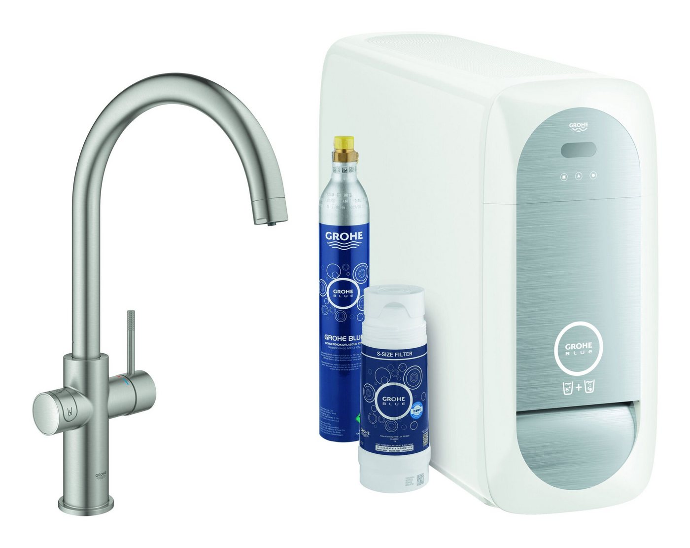 Grohe Küchenarmatur Blue Home Starterkit Spültischarmatur mit C-Auslauf Grohe Küchenarmatur Blue Home Starterkit Spültischarmatur mit C-Auslauf von Grohe