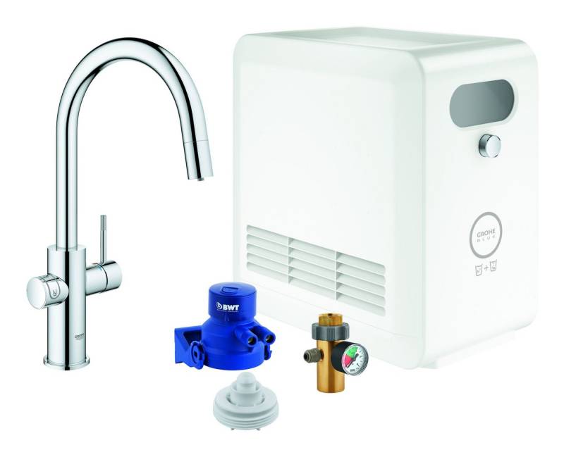 Grohe Küchenarmatur Blue Professional Starterkit Spültischarmatur herausziehbar mit C-Auslauf Grohe Küchenarmatur Blue Professional Starterkit Spültischarmatur herausziehbar mit C-Auslauf von Grohe
