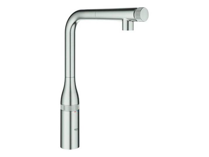 Grohe Küchenarmatur Essence / SmartControl Essence Smart Control Einhand m. ausziehbarer Brause m. L-Auslauf - Supersteel Grohe Küchenarmatur Essence / SmartControl Essence Smart Control Einhand m. ausziehbarer Brause m. L-Auslauf - Supersteel von Grohe