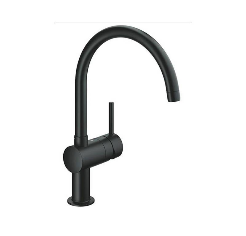 Grohe Küchenarmatur Grohe Minta, C-Auslauf, schwenkbarer Rohrauslauf, velvet black von Grohe