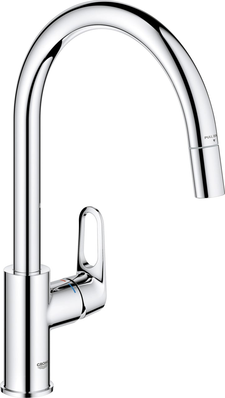Grohe Küchenarmatur Start Flow verchromt mit herausziehbarer Brause von Grohe