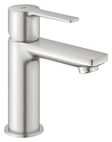 GROHE Lineare , Badarmatur - Waschtischarmatur , XS-Size, glatter Körper, supersteel , 23791DC1, Edelstahl von Grohe