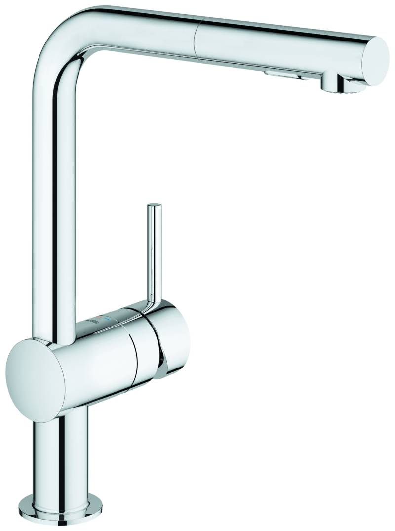 GROHE Minta Einhand-Spültischbatterie, L-Auslauf, mit herausziehbarer Dual Spülbrause, 30274000 von Grohe