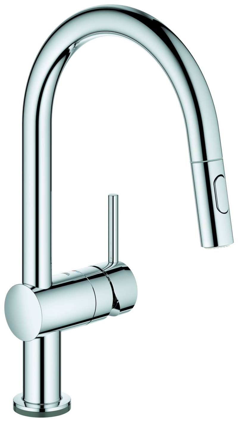 GROHE Minta Touch Elektronische Einhand-Spültischbatterie, C-Auslauf, mit herausziehbarer Dual Spülbrause, 31358002 von Grohe