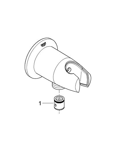 GROHE Movario - Wandanschlussbogen (mit Brausehalter, eigensicher gegen Rückfließen), chrom, 28406000 GROHE Movario - Wandanschlussbogen (mit Brausehalter, eigensicher gegen Rückfließen), chrom, 28406000 von GROHE