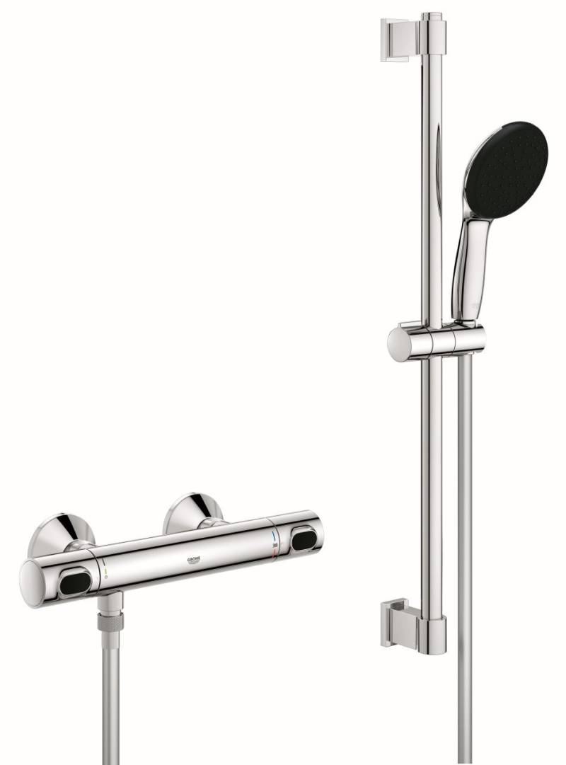 Grohe Precision Flow Thermostatarmatur mit Brausegarnitur chrom 1 Strahlart von Grohe