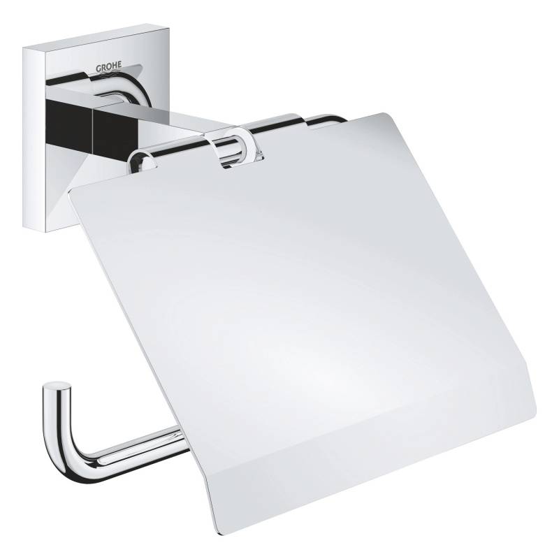 Grohe QuickFix WC-Papierhalter Start Cube Chrom mit Deckel von Grohe