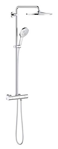 GROHE Rainshower Smartactive 310 - Duschsystem mit Thermostatarmatur (Wandmontage, Antikalk-System, Sicherheitssperre bei 38°C), chrom, 26647000 von Grohe