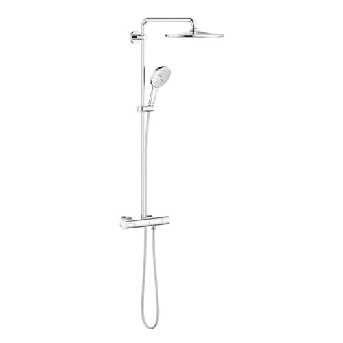 GROHE Rainshower Smartactive 310 - Duschsystem mit Thermostatbatterie (Wandmontage, höhenverstellbar, Verbrühungsschutz, Sicherheitssperre bei 38°C), chrom, 26648000 von GROHE