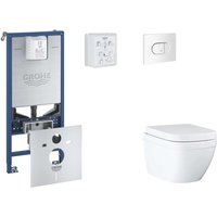 Grohe Rapid SLX - Set Vorwandelement, WC mit Softclose-Sitz und Arena Cosmopolitan-Betätigungsplatte, Triple Vortex, Alpinweiß SANI11BB3108 Grohe Rapid SLX - Set Vorwandelement, WC mit Softclose-Sitz und Arena Cosmopolitan-Betätigungsplatte, Triple Vortex, Alpinweiß SANI11BB3108 von Grohe