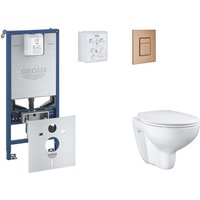 Grohe Rapid SLX - Set Vorwandelement, WC mit Softclose-Sitz und Skate Cosmopolitan-Betätigungsplatte, Warm Sunset gebürstet SANI11BB4103 Grohe Rapid SLX - Set Vorwandelement, WC mit Softclose-Sitz und Skate Cosmopolitan-Betätigungsplatte, Warm Sunset gebürstet SANI11BB4103 von Grohe
