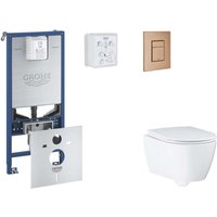 Grohe Rapid SLX - Set Vorwandelement, WC mit Softclose-Sitz und Skate Cosmopolitan-Betätigungsplatte, Warm Sunset gebürstet SANI11BB4118 Grohe Rapid SLX - Set Vorwandelement, WC mit Softclose-Sitz und Skate Cosmopolitan-Betätigungsplatte, Warm Sunset gebürstet SANI11BB4118 von Grohe