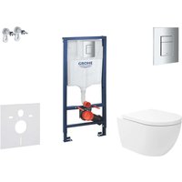 Grohe - Rapid sl - Set Vorwandelement, wc Oudee Vortex mit Softclose-Sitz und Skate Cosmopolitan-Betätigungsplatte, Chrom SANI11BA3107 Grohe - Rapid sl - Set Vorwandelement, wc Oudee Vortex mit Softclose-Sitz und Skate Cosmopolitan-Betätigungsplatte, Chrom SANI11BA3107 von Grohe