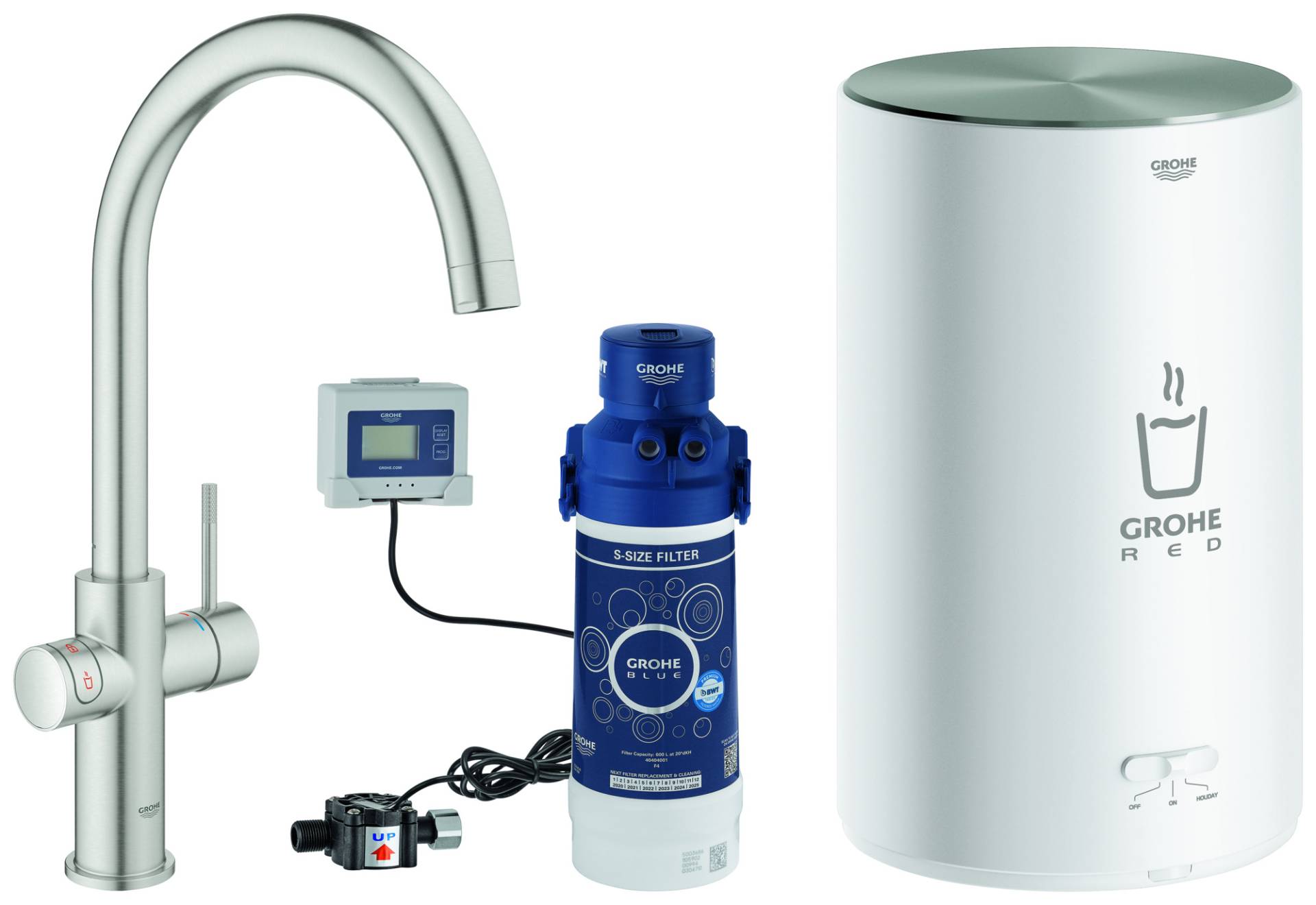 Grohe Red Duo Armatur und Boiler Größe M, C-Auslauf, 30083DC1 Grohe Red Duo Armatur und Boiler Größe M, C-Auslauf, 30083DC1 von Grohe