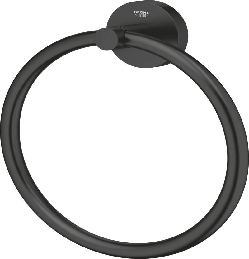 Grohe Start Handtuchring matt black klebbar von Grohe
