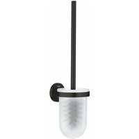 Grohe - QuickFix Start - Wandmontierte Toilettenbürste mit Halter, Glas/schwarz matt 411852430 von Grohe