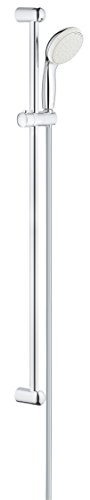 Grohe Brausestangenset Tempesta 100 (Handbrause, Brausestange, Brauseschlauch) - mit 2 Strahlarten - chrom - 2764610E Grohe Brausestangenset Tempesta 100 (Handbrause, Brausestange, Brauseschlauch) - mit 2 Strahlarten - chrom - 2764610E von Grohe