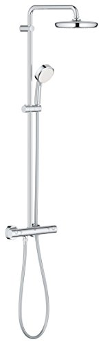 GROHE Tempesta Cosmopolitan 210- Duschsystem mit Thermostatbatterie (Wandmontage, Verbrühungsschutz, 390mm Duscharm, perfektes Strahlbild ), chrom, 27922001 GROHE Tempesta Cosmopolitan 210- Duschsystem mit Thermostatbatterie (Wandmontage, Verbrühungsschutz, 390mm Duscharm, perfektes Strahlbild ), chrom, 27922001 von GROHE