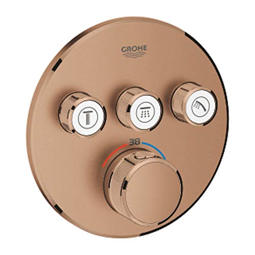 Grohe Thermostat Grohtherm SmartControl 29121 FMS rund 3 Absperrventil warm Sunset Geb, 29121DL0 von Grohe