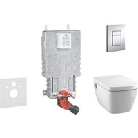 Grohe Uniset - Set Vorwandelement, Dusch-WC und Sitz Tece, Betätigungsplatte Skate Cosmo, Rimless, SoftClose, Chrom 38643SET-KT von Grohe