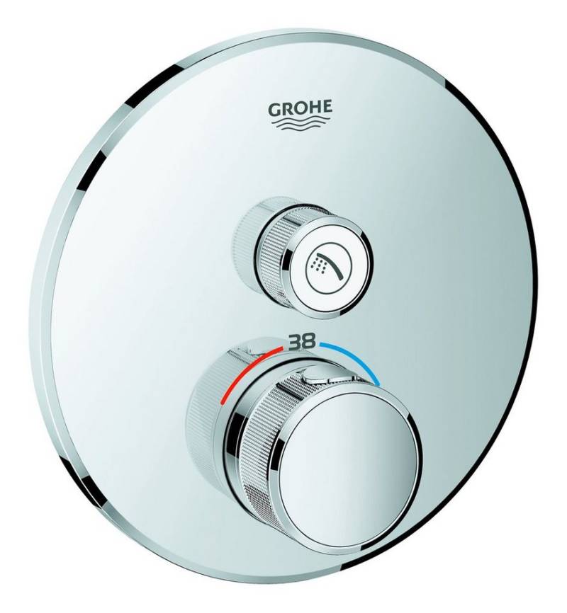 Grohe Unterputzarmatur Grohtherm SmartControl Thermostat mit 1 Absperrventil Design rund von Grohe