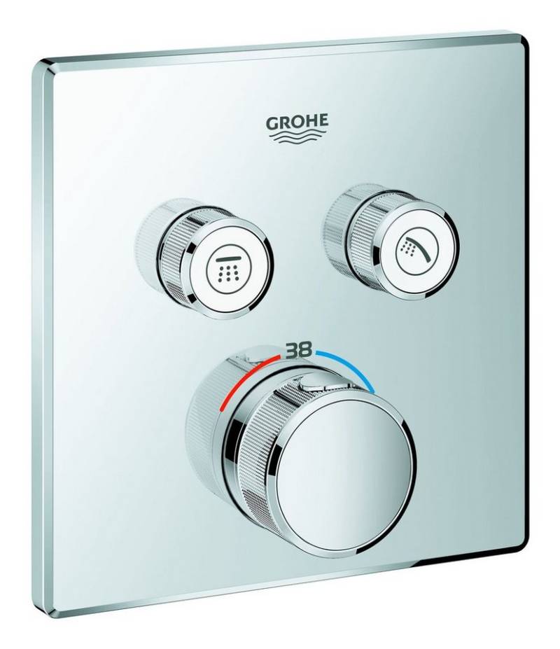 Grohe Unterputzarmatur Grohtherm SmartControl Thermostat mit 2 Absperrventilen Design eckig Grohe Unterputzarmatur Grohtherm SmartControl Thermostat mit 2 Absperrventilen Design eckig von Grohe