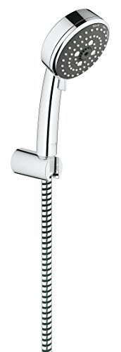 GROHE Vitalio Comfort 100 - Wandhalterset (wassersparend, 3 Strahlarten, Antikalk-System), chrom, 26176000 von Grohe