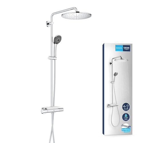 GROHE Vitalio Joy 310 - Duschsystem (wassersparend, 3 Strahlarten, Antikalk System), chrom, 26401001 von Grohe