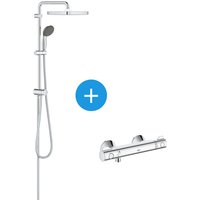 Vitalio Start System 250 Cube Duschsäule + Thermostatmischer Grohtherm 800 (26698XXX) - Grohe von Grohe