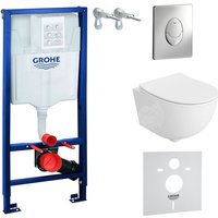 Wc Set mit Vorwandelement, Wand-WC und Spülknopf - Grohe Wc Set mit Vorwandelement, Wand-WC und Spülknopf - Grohe von Domino