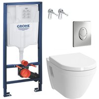 Pack wc Rapid sl Vorwandelement + WC-Becken Vitra S50 + WC-Sitz softclose + Chromplatte ( S50softclose-2) - Grohe von Grohe