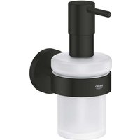QuickFix Start - Seifenspender mit Halter, Glas/schwarz matt 411952430 - Grohe von Grohe