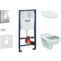 Grohe Rapid SL - Set Vorwandelement, WC Alpha mit Sitz, Betätigungsplatte Skate Cosmopolitan, Chrom 38528SET-KR von Grohe