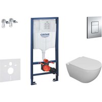Grohe - Rapid sl - Set Vorwandelement, wc Oudee und Softclose-Sitz, Betätigungsplatte Skate Cosmopolitan, Chrom SANI11BA1100 von Grohe