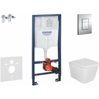 Rapid sl - Vorwandinstallationsset, wc Arkas und WC-Sitz SoftClose, Betätigungsplatte Skate Cosmopolitan, verchromt SANI11BA1102 - Grohe von Grohe
