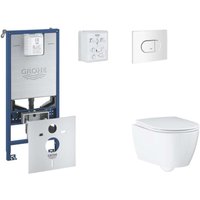 Rapid slx - Set Vorwandelement, wc mit Softclose-Sitz und Arena Cosmopolitan-Betätigungsplatte, Alpinweiß SANI11BB3116 - Grohe Rapid slx - Set Vorwandelement, wc mit Softclose-Sitz und Arena Cosmopolitan-Betätigungsplatte, Alpinweiß SANI11BB3116 - Grohe von Grohe