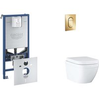 Rapid slx - Set Vorwandelement, wc mit Softclose-Sitz und Arena Cosmopolitan S-Betätigungsplatte, Triple Vortex, Cool Sunrise SANI11BB4110 - Grohe Rapid slx - Set Vorwandelement, wc mit Softclose-Sitz und Arena Cosmopolitan S-Betätigungsplatte, Triple Vortex, Cool Sunrise SANI11BB4110 - Grohe von Grohe