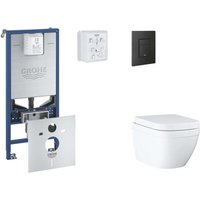 Rapid slx - Set Vorwandelement, wc mit Softclose-Sitz und Betätigungsplatte Even, Triple Vortex, phantom black SANI11BB5104 - Grohe Rapid slx - Set Vorwandelement, wc mit Softclose-Sitz und Betätigungsplatte Even, Triple Vortex, phantom black SANI11BB5104 - Grohe von Grohe